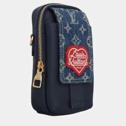 Pre Owned x Nigo Denim Detail Flap Double Phone Pouch
