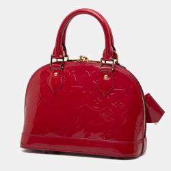 Pre Owned Louis Vuitton Red Monogram Vernis Alma BB