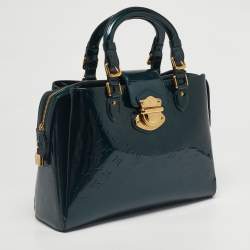 Pre Owned Louis Vuitton Blue Nuit Monogram Vernis Melrose Avenue Bag