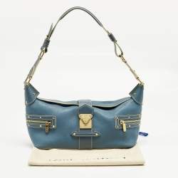 Pre Owned Louis Vuitton Blue Suhali Leather L'Impetueux Bag