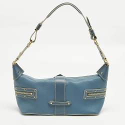 Pre Owned Louis Vuitton Blue Suhali Leather L'Impetueux Bag