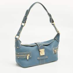 Pre Owned Louis Vuitton Blue Suhali Leather L'Impetueux Bag