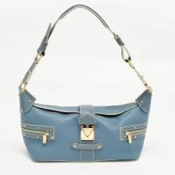 Pre Owned Louis Vuitton Blue Suhali Leather L'Impetueux Bag