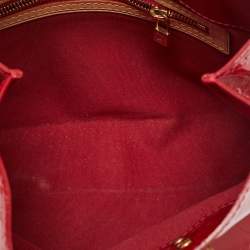 Pre Owned Louis Vuitton Red Monogram Vernis Reade PM Bag