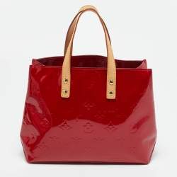 Pre Owned Louis Vuitton Red Monogram Vernis Reade PM Bag