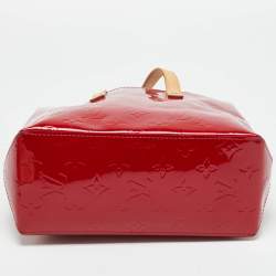Pre Owned Louis Vuitton Red Monogram Vernis Reade PM Bag