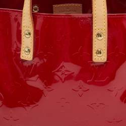 Pre Owned Louis Vuitton Red Monogram Vernis Reade PM Bag