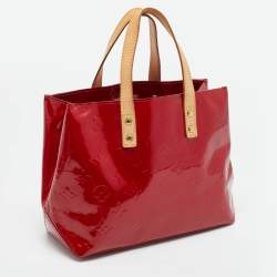 Pre Owned Louis Vuitton Red Monogram Vernis Reade PM Bag