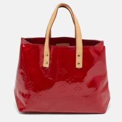 Pre Owned Louis Vuitton Red Monogram Vernis Reade PM Bag