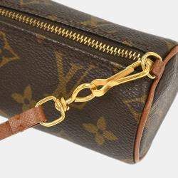 Pre Owned Louis Vuitton Monogram Papillon Attached Pouch Bag