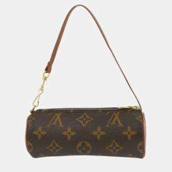 Pre Owned Louis Vuitton Monogram Papillon Attached Pouch Bag