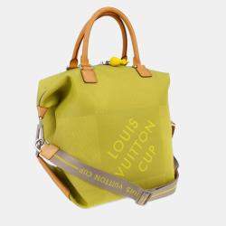 Pre Owned Louis Vuitton Yellow Damier Geant LV Cup America Cube