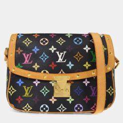 Pre Owned Louis Vuitton Black Multicolor Sologne Shoulder Bag
