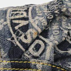 Pre Owned Louis Vuitton Blue Monogram Denim Mini Pleaty Raye Handbag