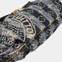 Pre Owned Louis Vuitton Blue Monogram Denim Mini Pleaty Raye Handbag