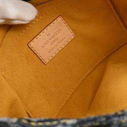 Pre Owned Louis Vuitton Blue Monogram Denim Mini Pleaty Raye Handbag