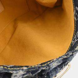 Pre Owned Louis Vuitton Blue Monogram Denim Mini Pleaty Raye Handbag