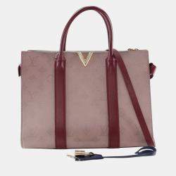 Pre Owned Louis Vuitton Brown Monogram Cuir Plume Very Tote MM