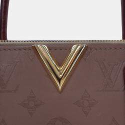 Pre Owned Louis Vuitton Brown Monogram Cuir Plume Very Tote MM