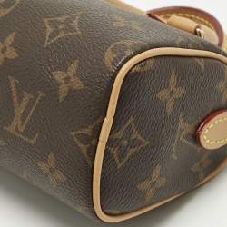 Pre Owned Louis Vuitton Monogram Canvas Nano Speedy Bag