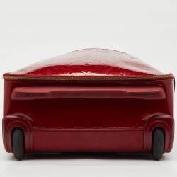 Pre Owned Louis Vuitton Rouge Grenadine Monogram Vernis Pegase 45 Trolley Luggage