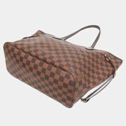 Pre Owned Louis Vuitton Damier Neverfull Mm Tote Bag Brown Ebene