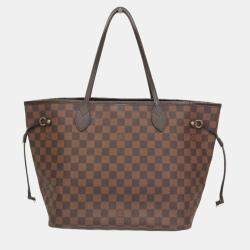 Pre Owned Louis Vuitton Damier Neverfull Mm Tote Bag Brown Ebene