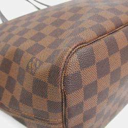 Pre Owned Louis Vuitton Damier Neverfull Mm Tote Bag Brown Ebene