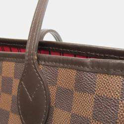 Pre Owned Louis Vuitton Damier Neverfull Mm Tote Bag Brown Ebene