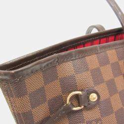 Pre Owned Louis Vuitton Damier Neverfull Mm Tote Bag Brown Ebene