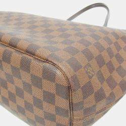 Pre Owned Louis Vuitton Damier Neverfull Mm Tote Bag Brown Ebene