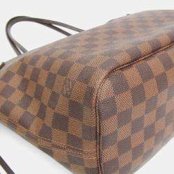 Pre Owned Louis Vuitton Damier Neverfull Mm Tote Bag Brown Ebene
