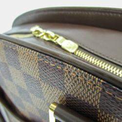 Pre Owned Louis Vuitton Damier Sarria Horizontal Handbag Brown Ebene