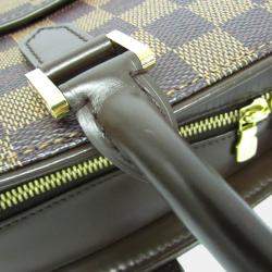 Pre Owned Louis Vuitton Damier Sarria Horizontal Handbag Brown Ebene