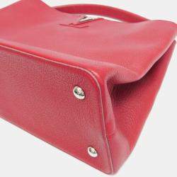 Pre Owned Louis Vuitton Parnassea Capucines Gm Handbag Red Color