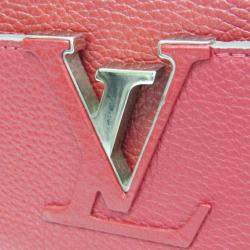 Pre Owned Louis Vuitton Parnassea Capucines Gm Handbag Red Color