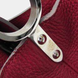 Pre Owned Louis Vuitton Parnassea Capucines Gm Handbag Red Color