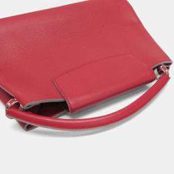 Pre Owned Louis Vuitton Parnassea Capucines Gm Handbag Red Color