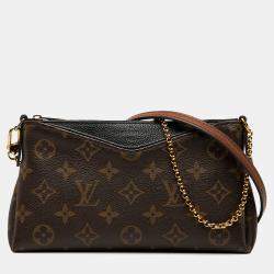Pre Owned Louis Vuitton Brown Monogram Pallas Clutch