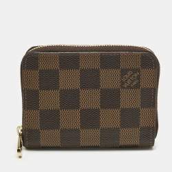 Pre Owned Louis Vuitton Damier Ebene Canvas Zippy Coin Purse