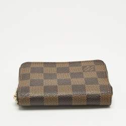 Pre Owned Louis Vuitton Damier Ebene Canvas Zippy Coin Purse
