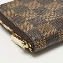 Pre Owned Louis Vuitton Damier Ebene Canvas Zippy Coin Purse