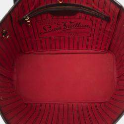 Pre Owned Louis Vuitton Brown Damier Ebene Neverfull MM