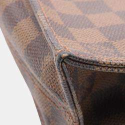 Pre Owned Louis Vuitton Brown Damier Ebene Sac Plat