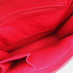 Pre Owned Louis Vuitton Red Epi Sac Plat PM