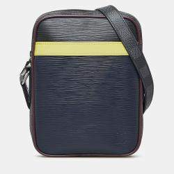 Pre Owned Louis Vuitton Black Epi Damier Graphite Danube Slim