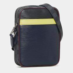 Pre Owned Louis Vuitton Black Epi Damier Graphite Danube Slim