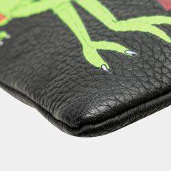 Pre Owned Louis Vuitton Black Virgil Abloh Monogram Taurillon Zoom With Friends A4 Pouch