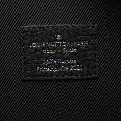Pre Owned Louis Vuitton Black Virgil Abloh Monogram Taurillon Zoom With Friends A4 Pouch