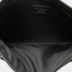 Pre Owned Louis Vuitton Black Virgil Abloh Monogram Taurillon Zoom With Friends A4 Pouch